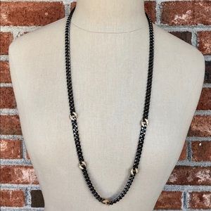 Stella & Dot Hematite Link Chain Necklace